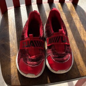 Under Armour Kids Red and Black Sneakers